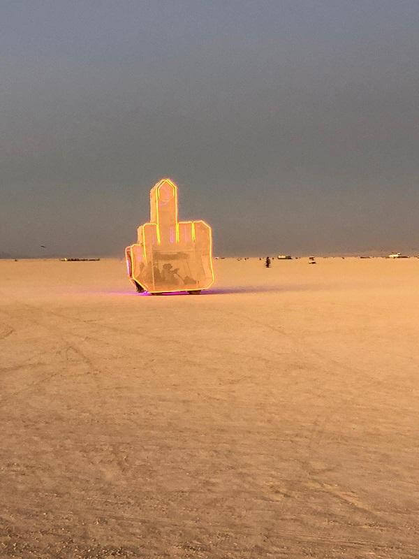 Burning man art installation